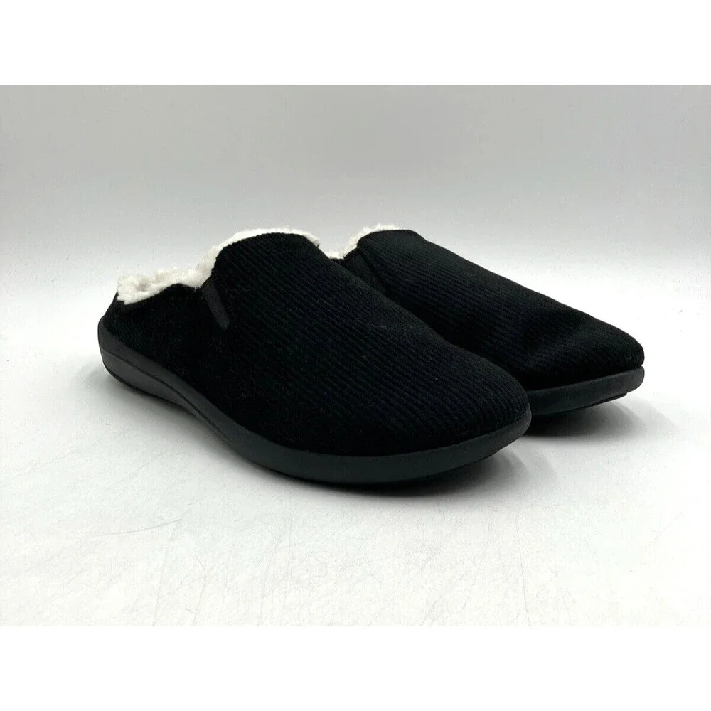 NEW Waco Dundee Corduroy Men's Slippers Black US Size 13 MEDIUM